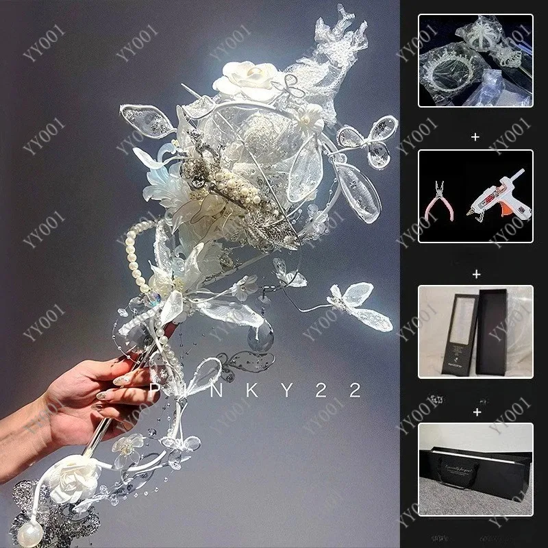 Western Style Scepter Bouquet for Wedding Bride Festival Gift for Girlfriend