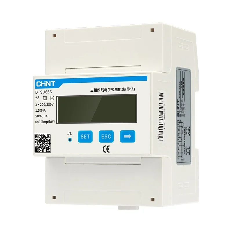 New Hot Sale Chint DTSU666-H THREE-phase Miniature Electronic220V Watt-hour Meter Intelligent Digital Display DIN-Rail Meter