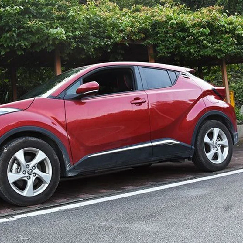 For Toyota C-HR CHR 2016-2022 Side Door Body Molding Strips Decoration Cover Trim Car Styling