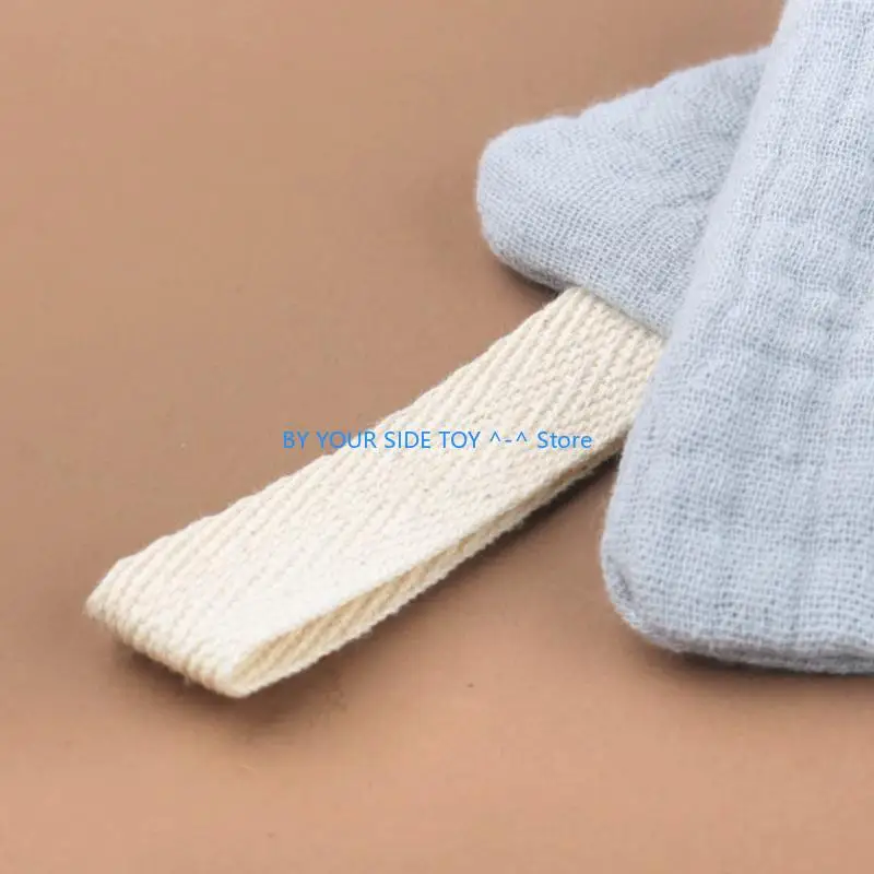 Knitted Bear Drool Bib Security Blanket for Boy Girl Multifunction Pacify Towel U6XE