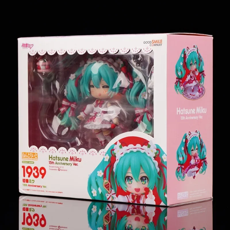 10,5 см Hatsune Miku Q version Nendoroid 15-я Юбилейная версия 1939 # клубничный торт Miku Morikura Nendoroid орнамент