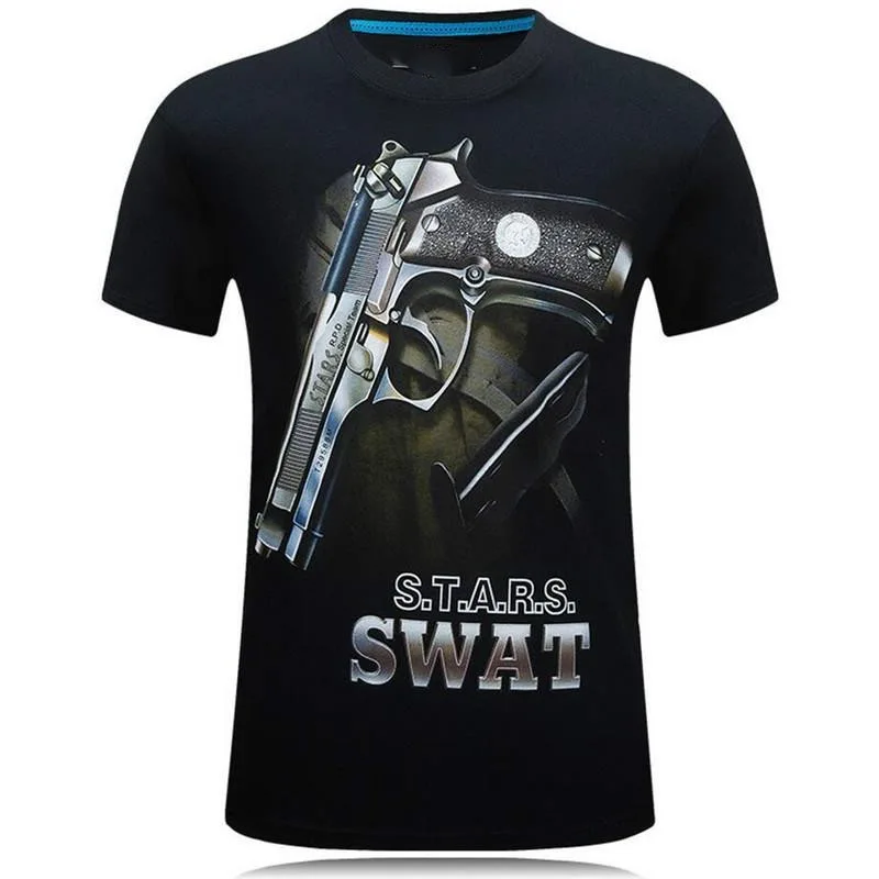 Tough Guy Style 3D Print T-shirt Men Clothing Personality Street Short Sleeve T Shirts Harajuku Fashion Popular Hip Hop Tee Top
