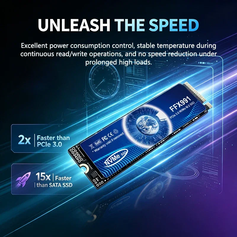 High Speed NVMe FFX991 SSD M.2 Internal Solid State Drive PCIe 3.0 Gaming Drive Works for Laptop PC Hard Disk Best SSD