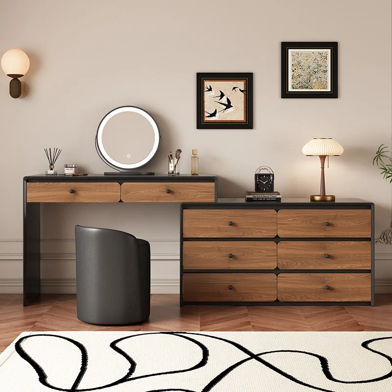 

2025 New Simple Vanity Table Integrated Bedroom Modern Makeup Dressing Table Storage Cabinet Coiffeuse De Chambre Furniture Home