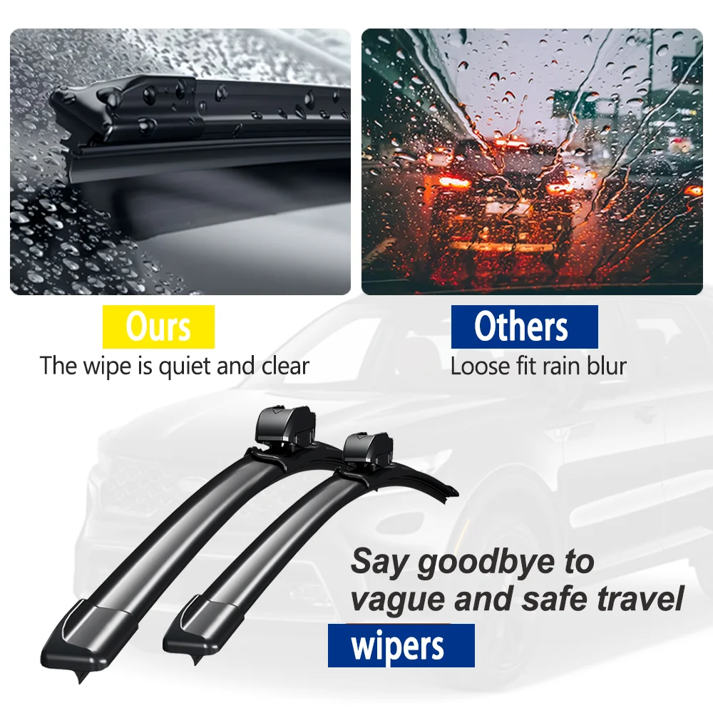 For Hyundai Accent MC 2006–2011 Automobiles Durable Quiet Front Windscreen Wiper Blades Auto Window Replacement Accessories view 3