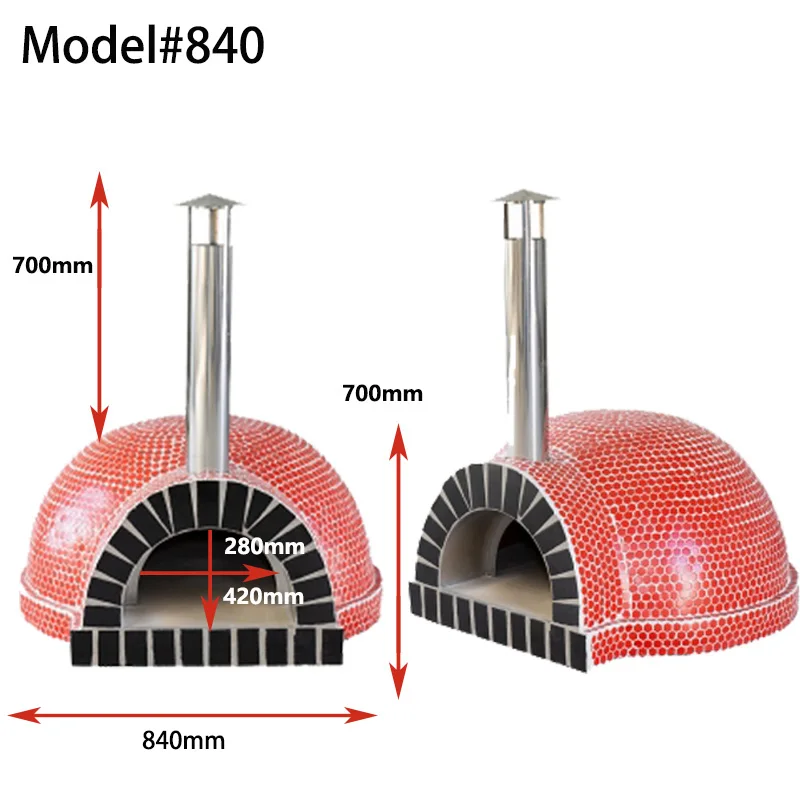 12- and 16-inch mobile wood fired freestanding stove wood fired pizza oven