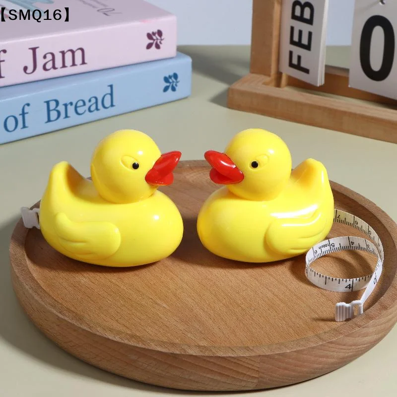Cute Yellow Duck Shaped One Key Retract Soft Measuring Tape Portable Mini Ruler For Body Sewing Craft Daily Measurement【SMQ】