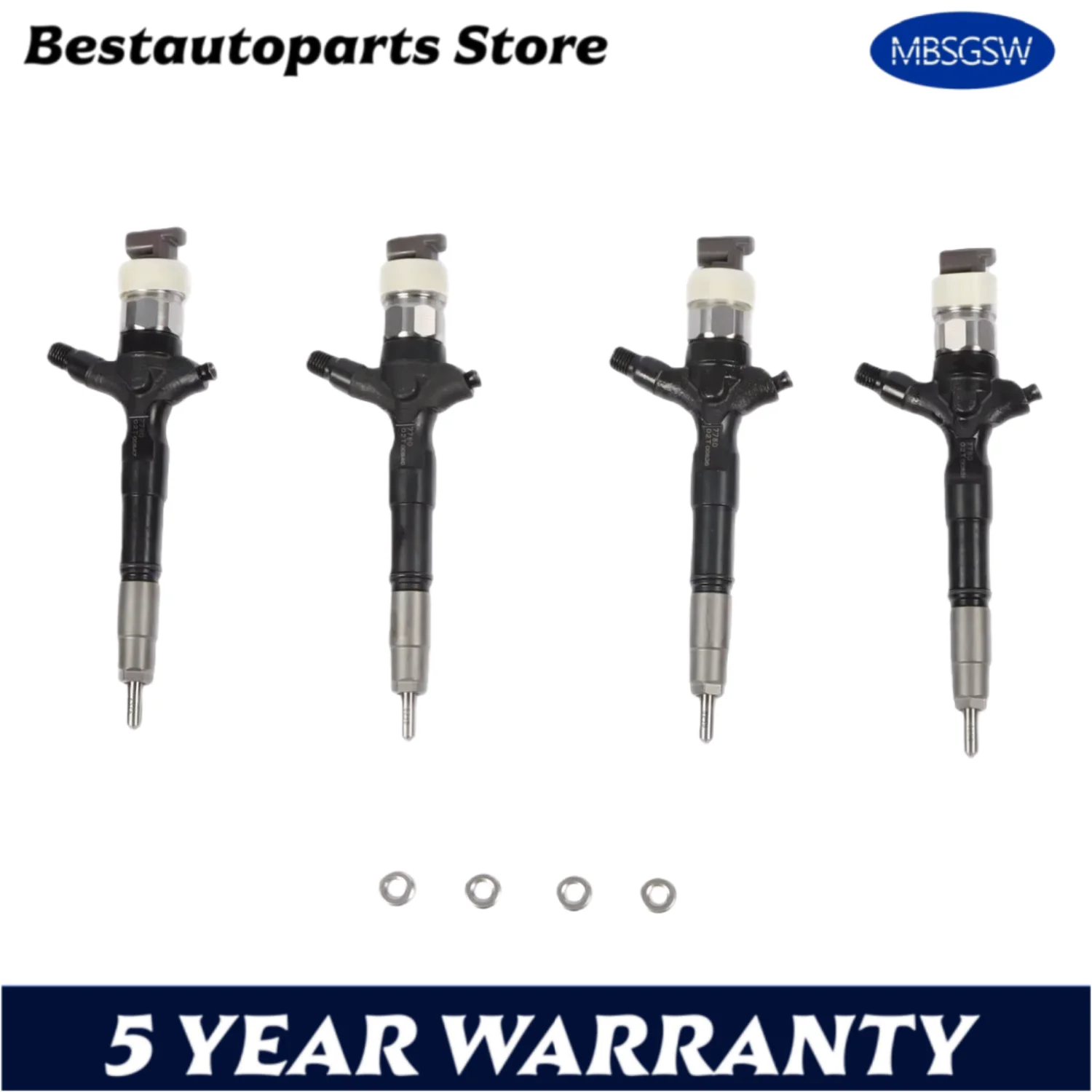 4pcs Diesel Fuel Injectors 9709500-778 23670-30280 095000-7780 095000-7781 For Toyota Hilux Prado 1KD-FTV 3.0L Euro 4 Car Parts