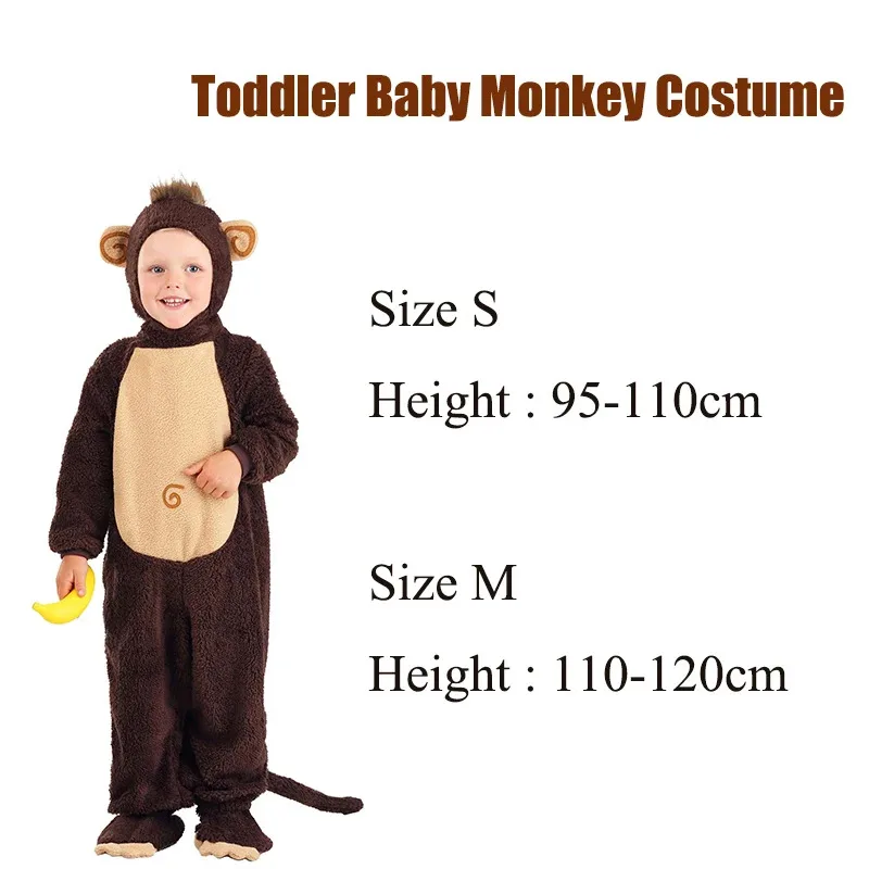 qq45Adult Animal Cosplay 2022 Família Bebê Criança Macaco Traje de Halloween