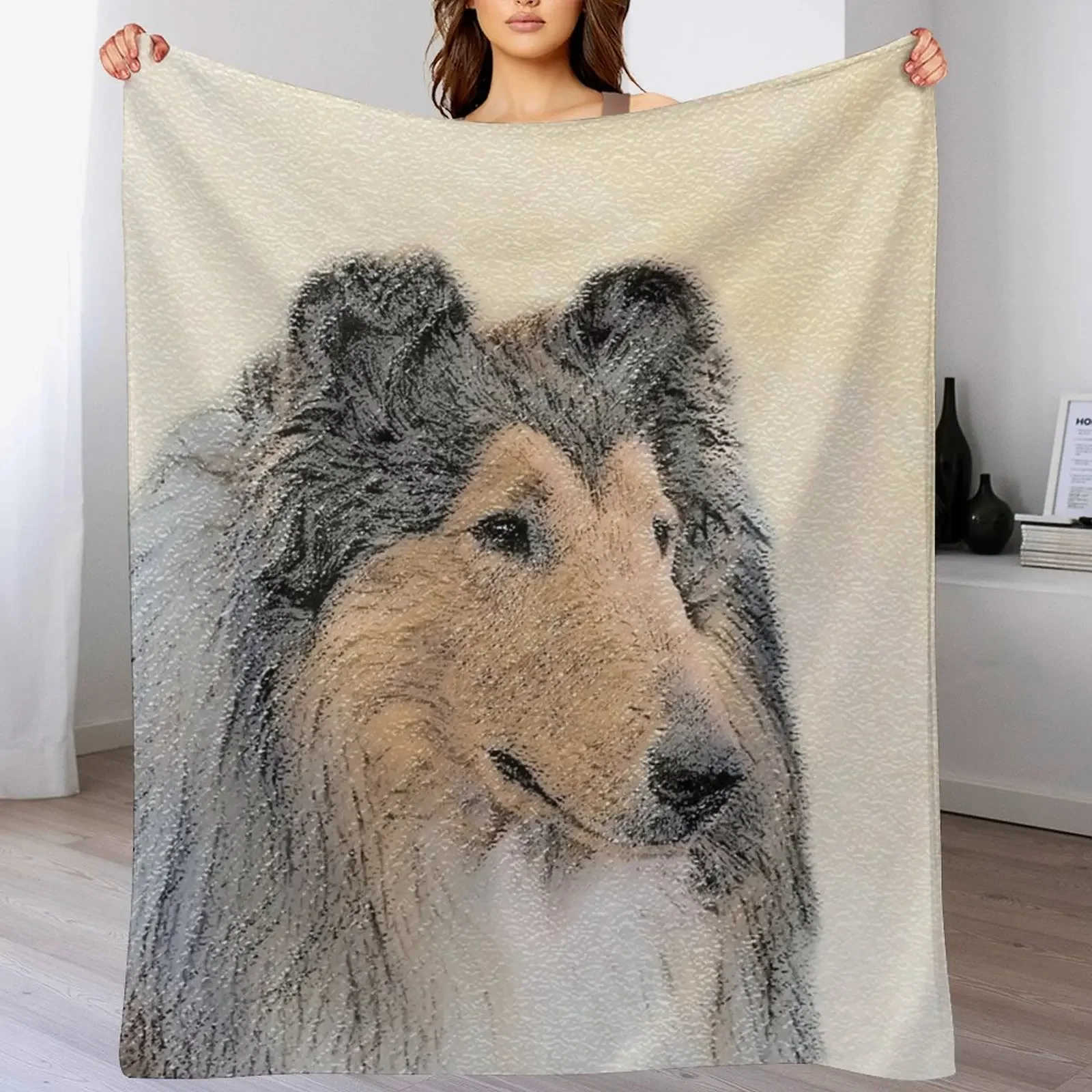 New Collie (Rough) Throw Blanket Camping valentine gift ideas Decorative Beds Warm Blankets