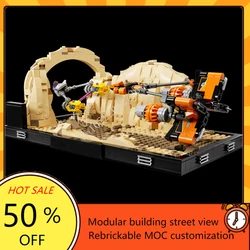 731PCS Mos Espa Podrace Space War Weapon MOC SpaceShip Battle Model Building Blocks Architecture DIY Education Assembly Toy Gift