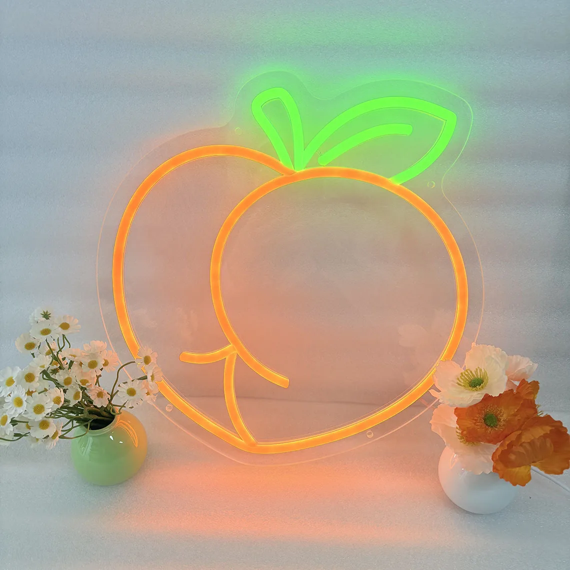 Peach Butt Neon Sign Bar Game Room Bedroom Night Lamp Teens Anime LED Lights Wall Art Decor Personalized Lights Living Game Room