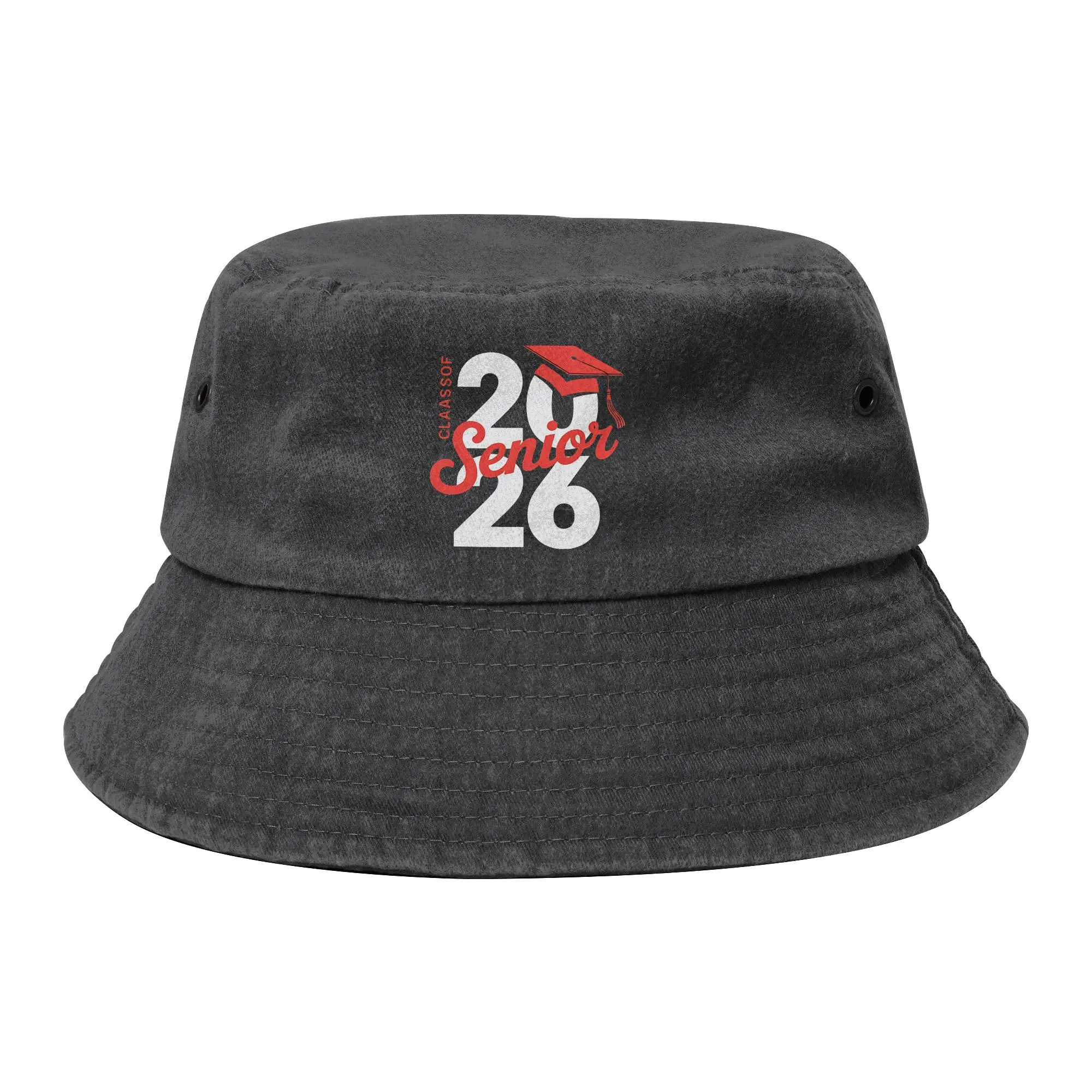 Class of 2026 Seniors Graduation Bucket Hat for Teen Summer Distressed Denim Sun Hats  for Vacation Fishing Caps Session Hat