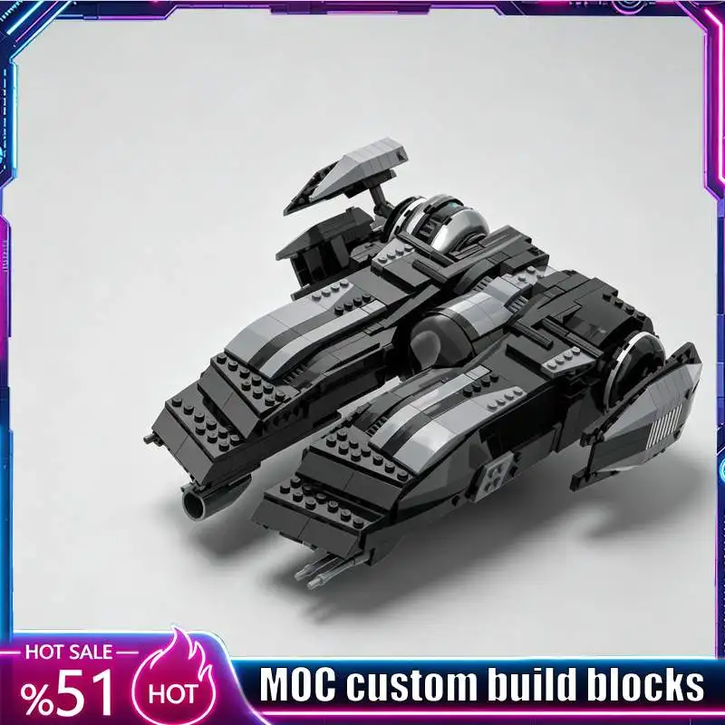 965PCS Sci Fi Rogue Shadow Starship Spaceship Model Custom Building Blocks Educational Assembly Birthday Home Collection Gifts