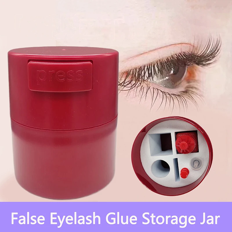 

Eyelash Glue Storage Tank Lash Lifting Adhesive Reserve Jar Press Type Eyelash Extension Glue Storage Container Makeup Tool