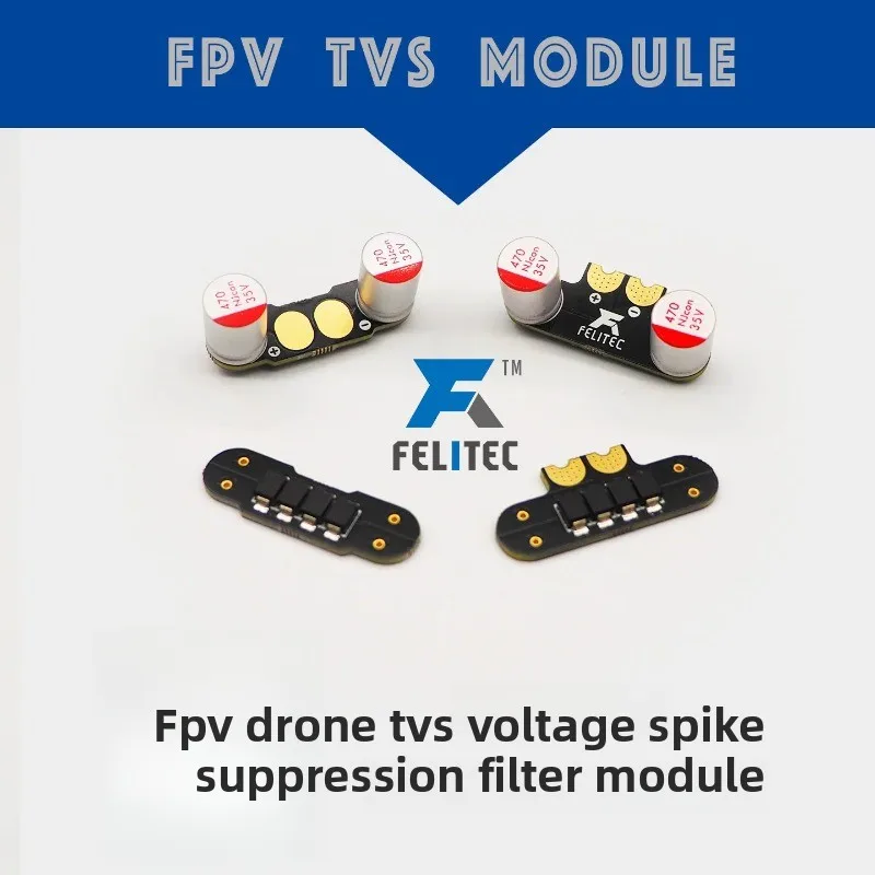 Crossover TVS + capacitor module voltage spike suppression anti-interference reduction image transmission ripple protection
