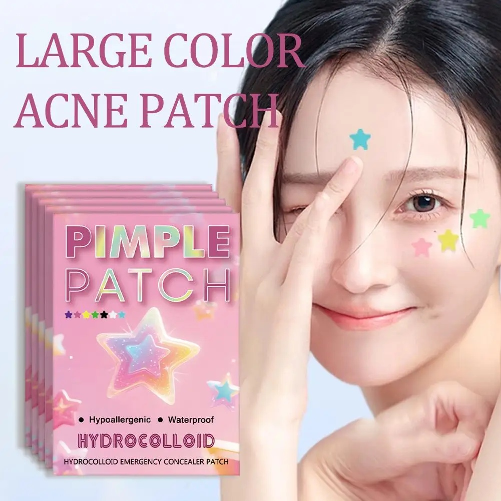 1400PCS Kleurrijke Sterren Hydrocolloid Gezichtsacne Patch ademend Onzichtbare Acne Verwijdering Huidverzorging Stickers Gezicht Makeup Tools