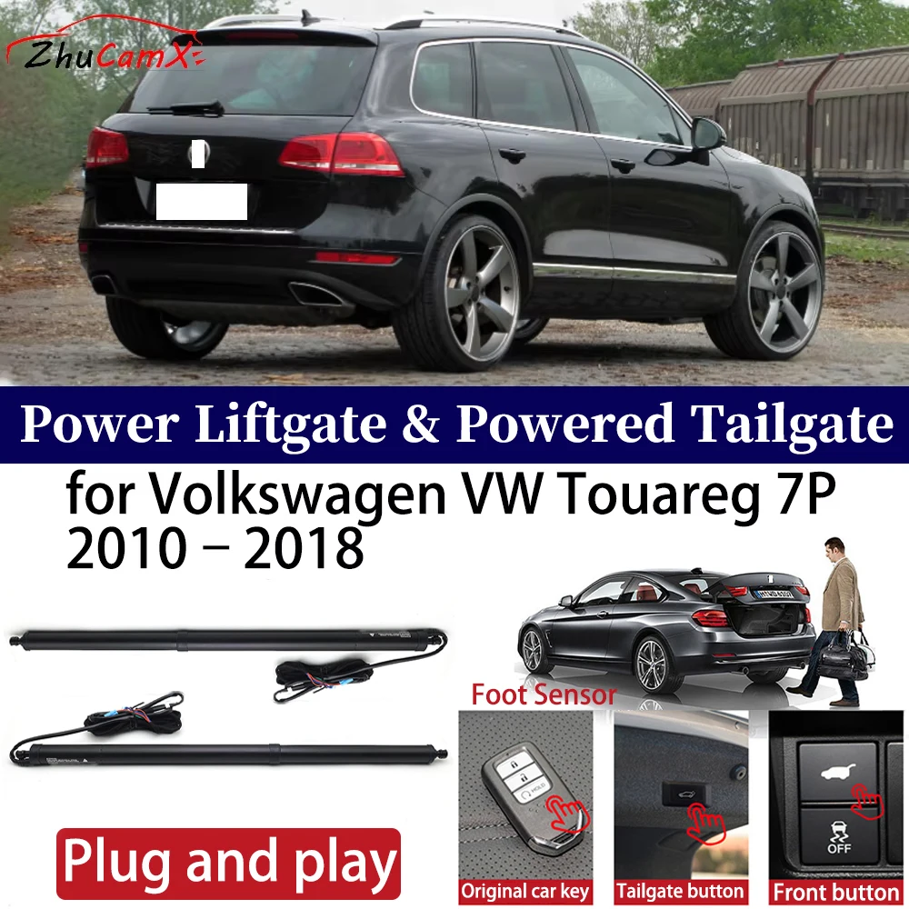 

ZhuCamX for Volkswagen VW Touareg 7P 2010–2018 Car OEM Power Liftgate Automatic One-Click Powered Tailgate Strut Plug and play