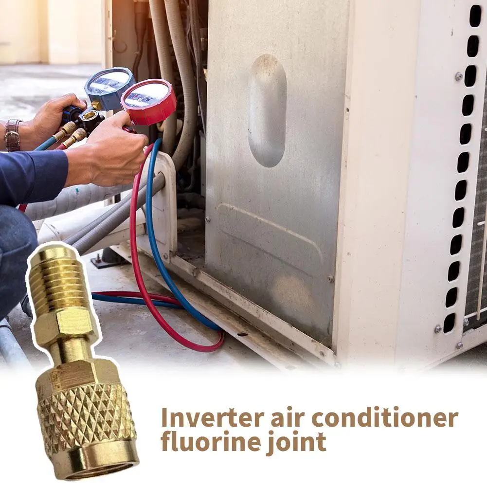 

Для R32 R454B адаптеры хладагента 1/4 дюйма женский аксессуар 1/4 дюйма наружная реверсивная резьба аксессуары для электроинструментов