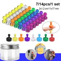 1 set/7/14pcs Push pin Office thumbtack Strong Neodymium Magnets Cones magnets Super Magnet pinboard Chess Magnetic push pins