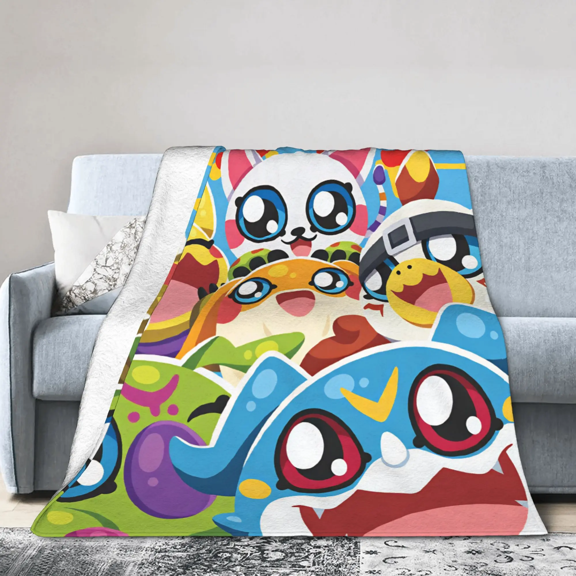 Soft BlanketsChild Picnic Digimons Throw Blanket  Flannel Bedspread For Couch Chair Print Sofa Bed Cover