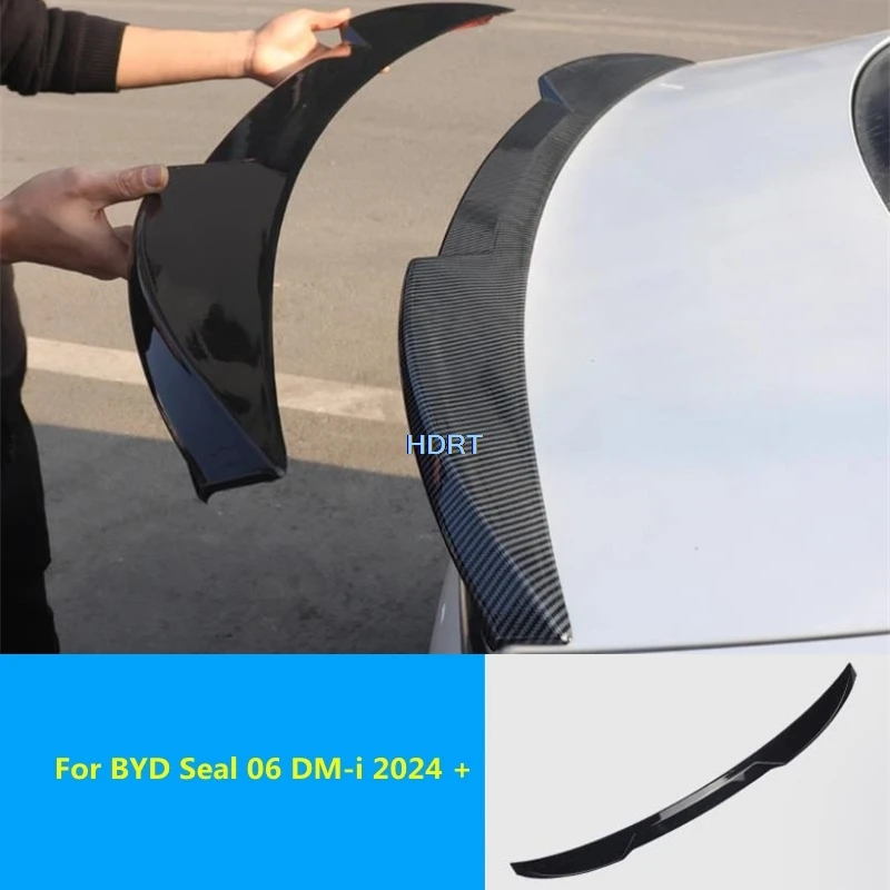 

Car Styling Roof Fixed Wind Tail Wing Cover Rear Spoiler Plate Protector Decoration Accessories Fit For BYD Seal 06 DM-i 2024 +