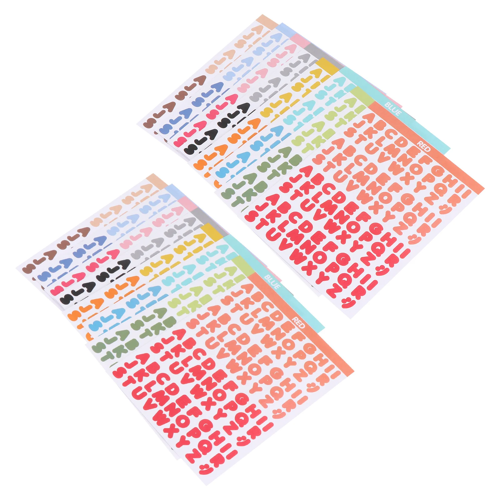 

16 Sheets Colorful Letter Stickers Alphabet Decals Self Adhesive Stickers for Scrapbooking DIY Crafts Calendar Gift Tags