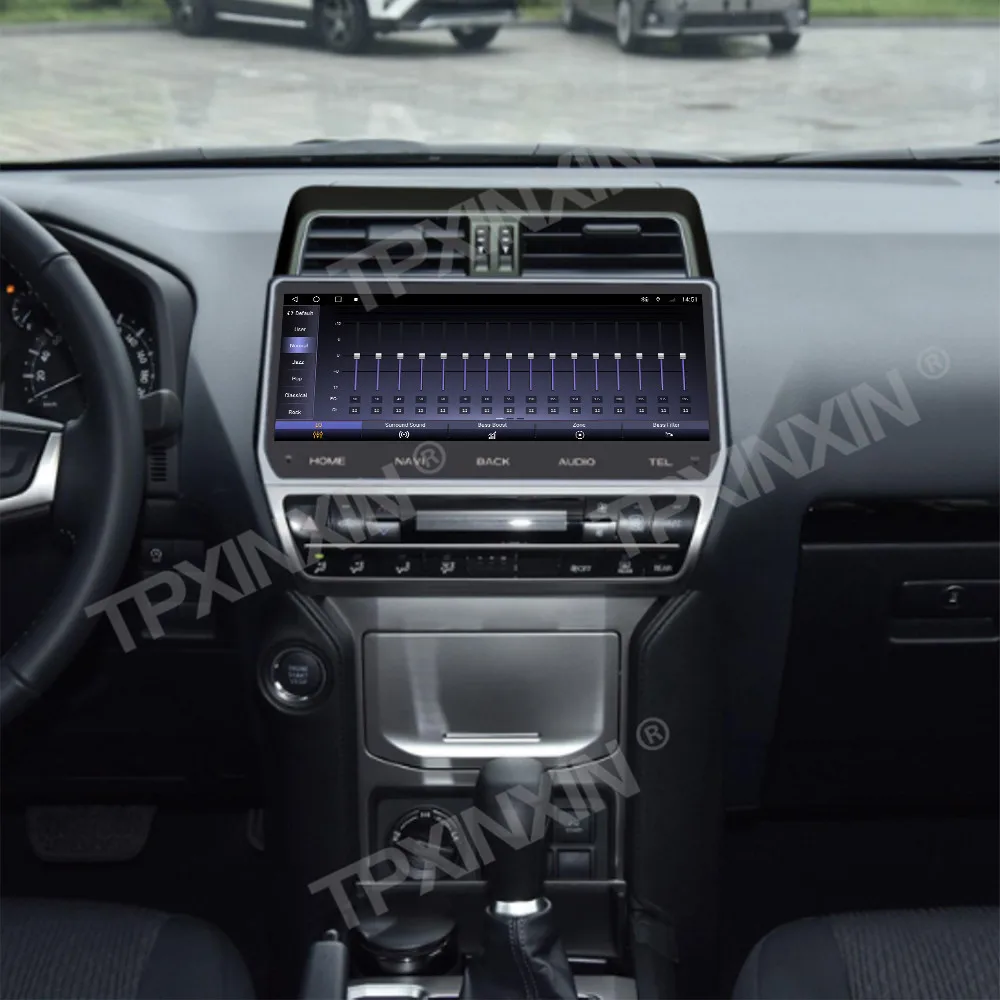 

12,3-дюймовый автомобильный радиоприемник для Toyota Prado 2018, автомобильный мультимедийный видеоплеер, стерео, авто GPS-навигация, головное устройство Carplay, автомобильный радиоприемник