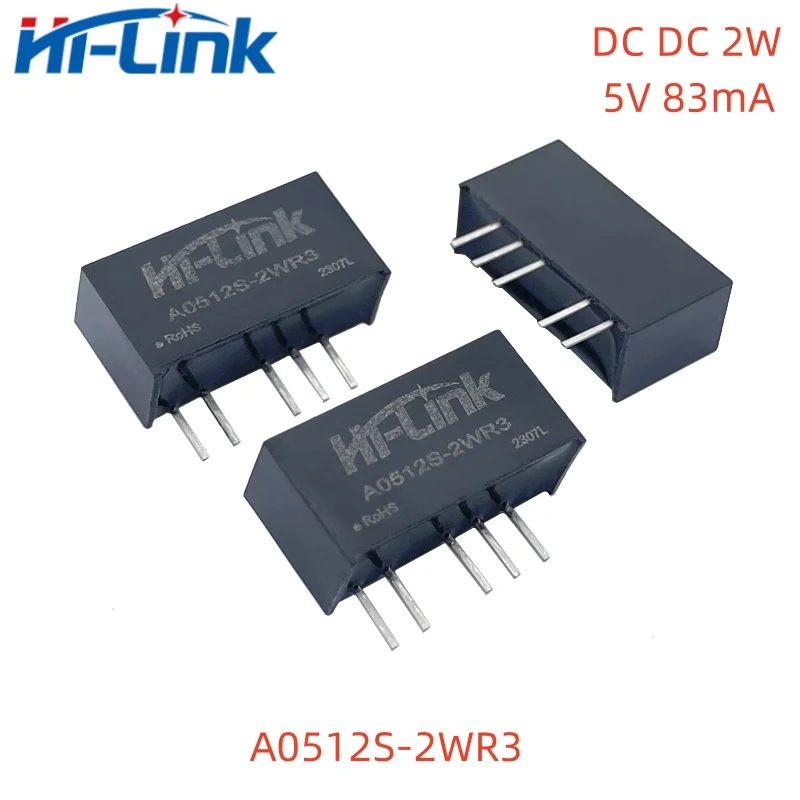 2pcs/lot Hi-Link DCDC 2W A0503S-2WR3 A0509S A0512S A0515S 5V to 3.3V/9V/12V/15V Mini Power Supply Module Intelligent Household