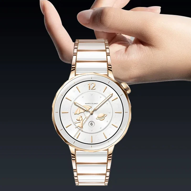 Luxury 18mm Ceramic Strap For Oppo Watch X3/X2 Mini/Oneplus Watch 3 43mm Bracelet Correa For Huawei GT6 5 4 41mm/Xiaomi S4 41MM
