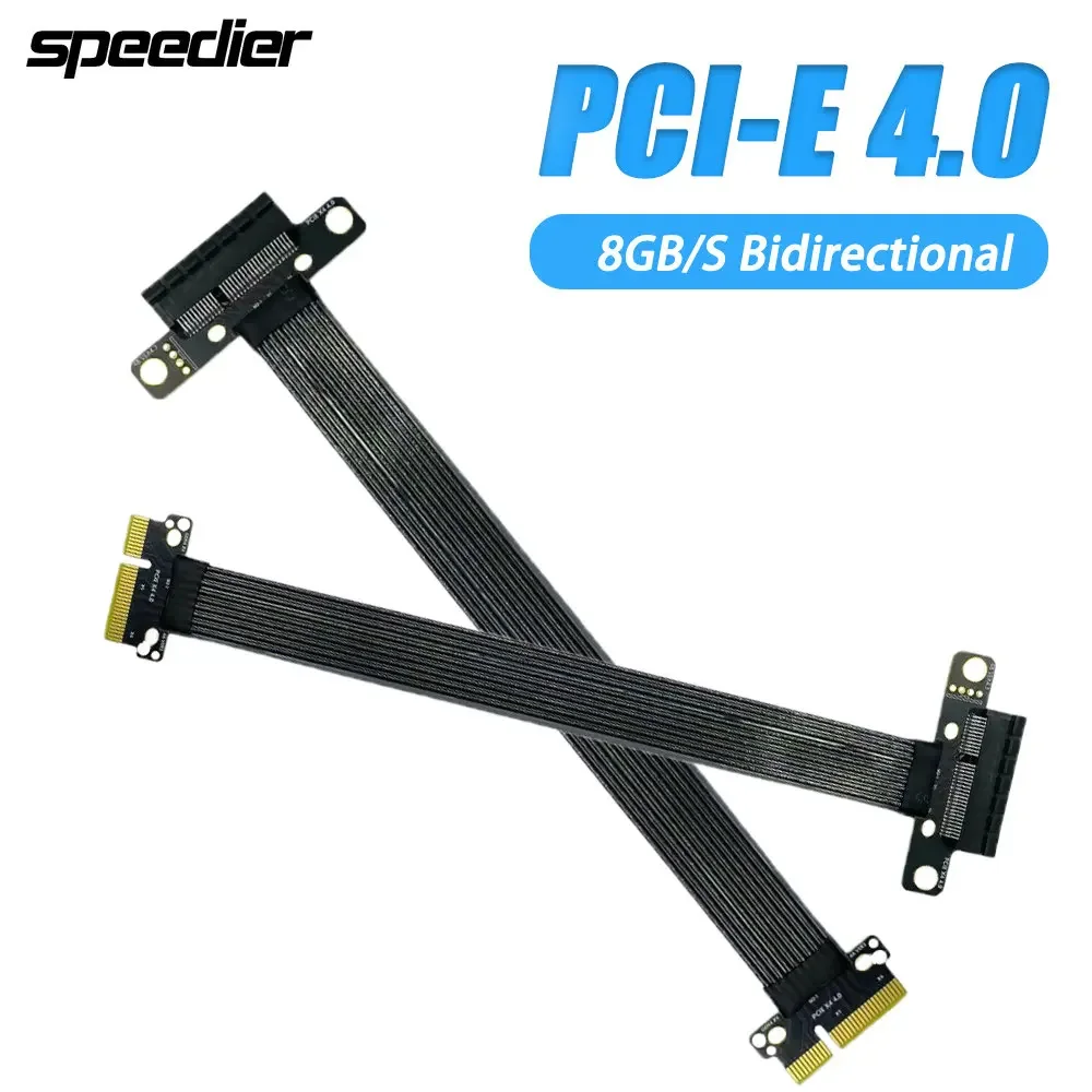 

2023 PCIE 4.0 X4 Male To Female Extension Adapter Cable Shielded High Speed GEN4 Lossless Cable Compatible with PCI-E 3.0