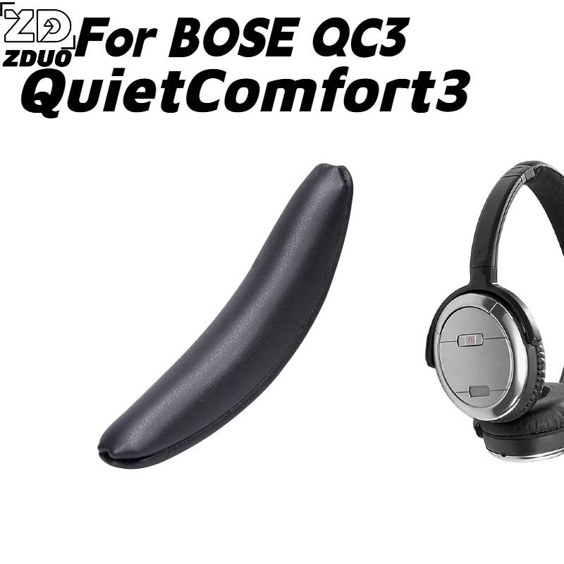 Snap‑On Headbeam Cushion For BOSE QC3 QuietComfort 3 Headphones, Easy To Install Replacement Head Band Pad Repair Parts