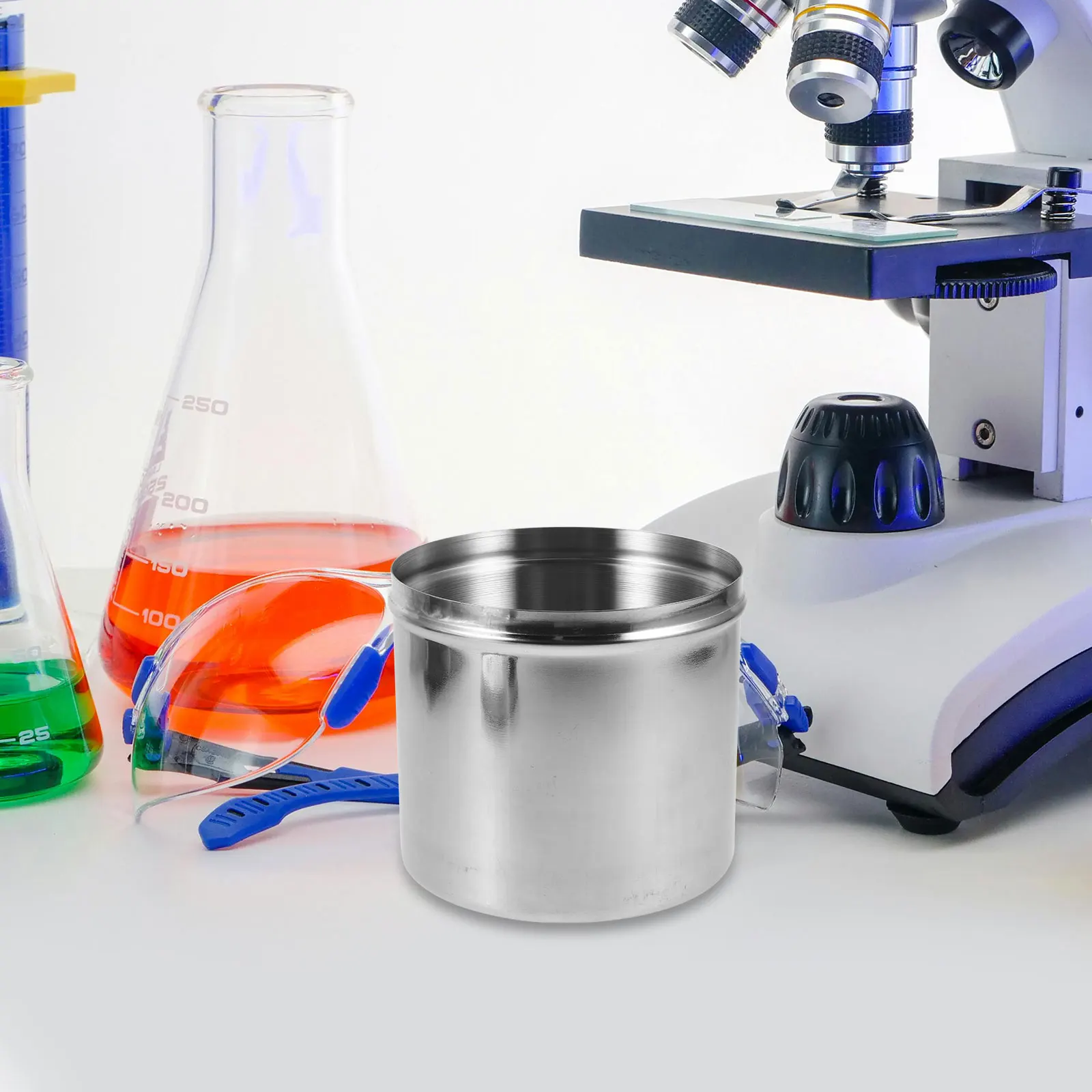 

Ointment Jar Stainless Steel Sealed Storage Portable Square Lids Medical Cotton Balls Gauze Container Large Capacity Laboratory