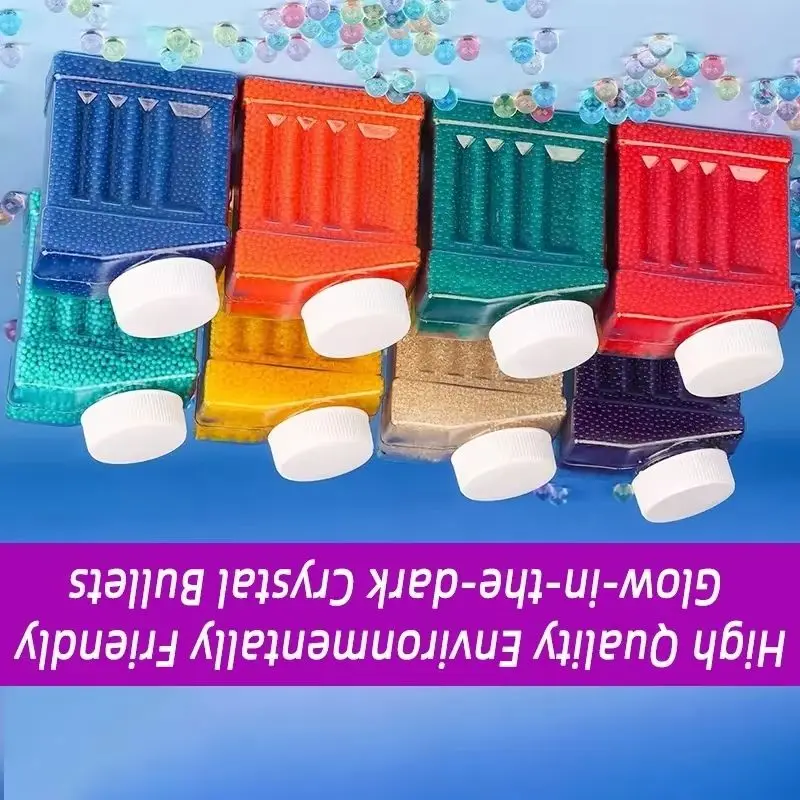 SOTColorful كرات كريستال زجاجة مربعة صغيرة كريستال رصاصة 7-8 مللي متر ماصة حبة تحميل فقاعة حبة