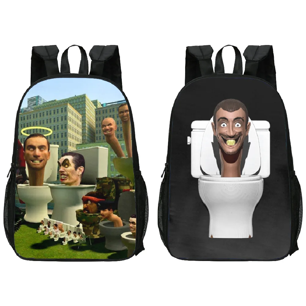 3D Game New Product Skibidi Toilet Toilet Man Double-sided Printing Backpack Primary and Middle School Students Schoolbag