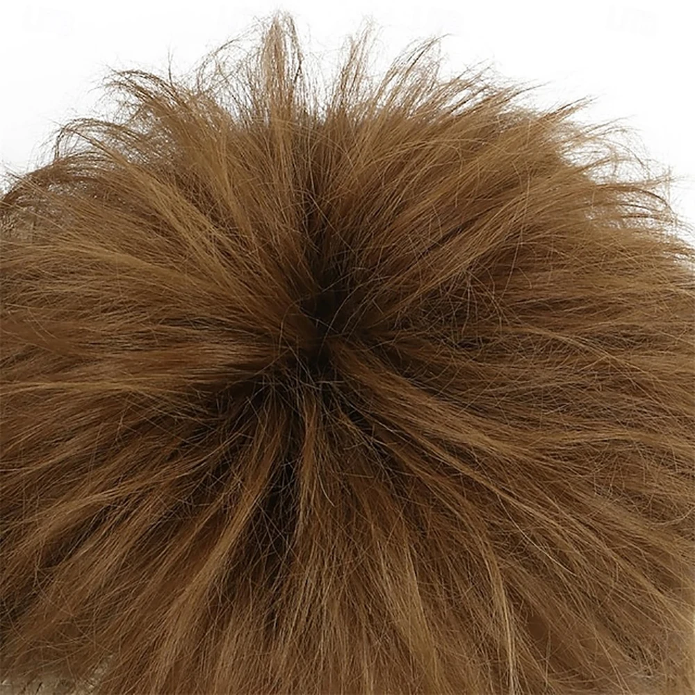 HAIRJOY ​​Kunsthaar-Perücke im 70er- und 80er-Jahre-Stil, Mullet-Perücke für Damen, schulterlang, gerade, braun, Rock, Disco, Cosplay, Party, Halloween, Kostüm-Perücke – Detail 6