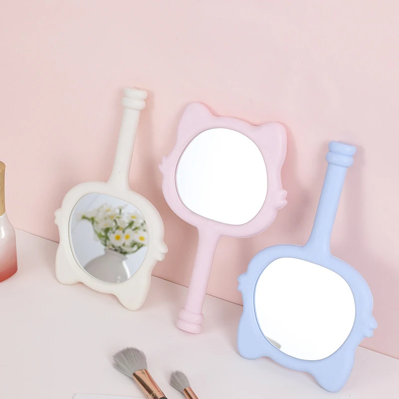 Miroir Rond avec Poignée en Plastique pour Extension de Cils, Outils de miles