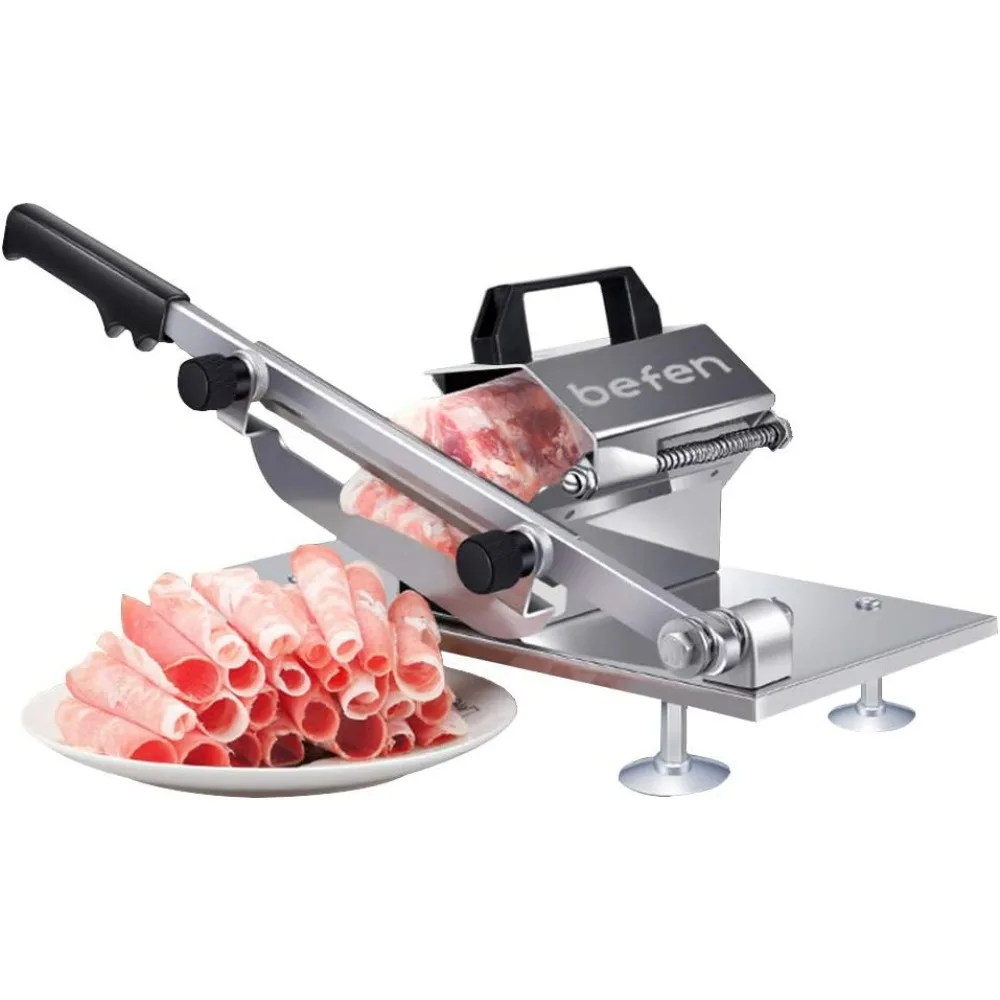 

Manual Frozen Meat Slicer, Upgraded Stainless Steel Meat Cutter Beef Mutton Roll for Hot Pot KBBQ Food Slicer Slicing Machine