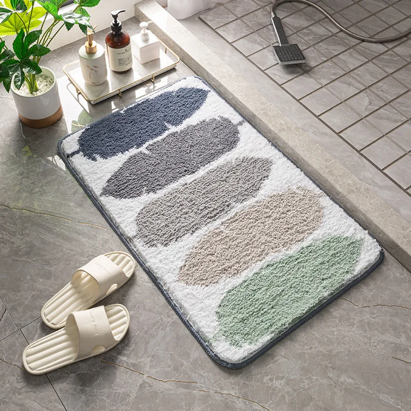 Minimalist ins Home Carpet Floor Mat Cross border Entry Bathroom Water Absorbing Non slip Foot Mat Bathroom Floor Mat