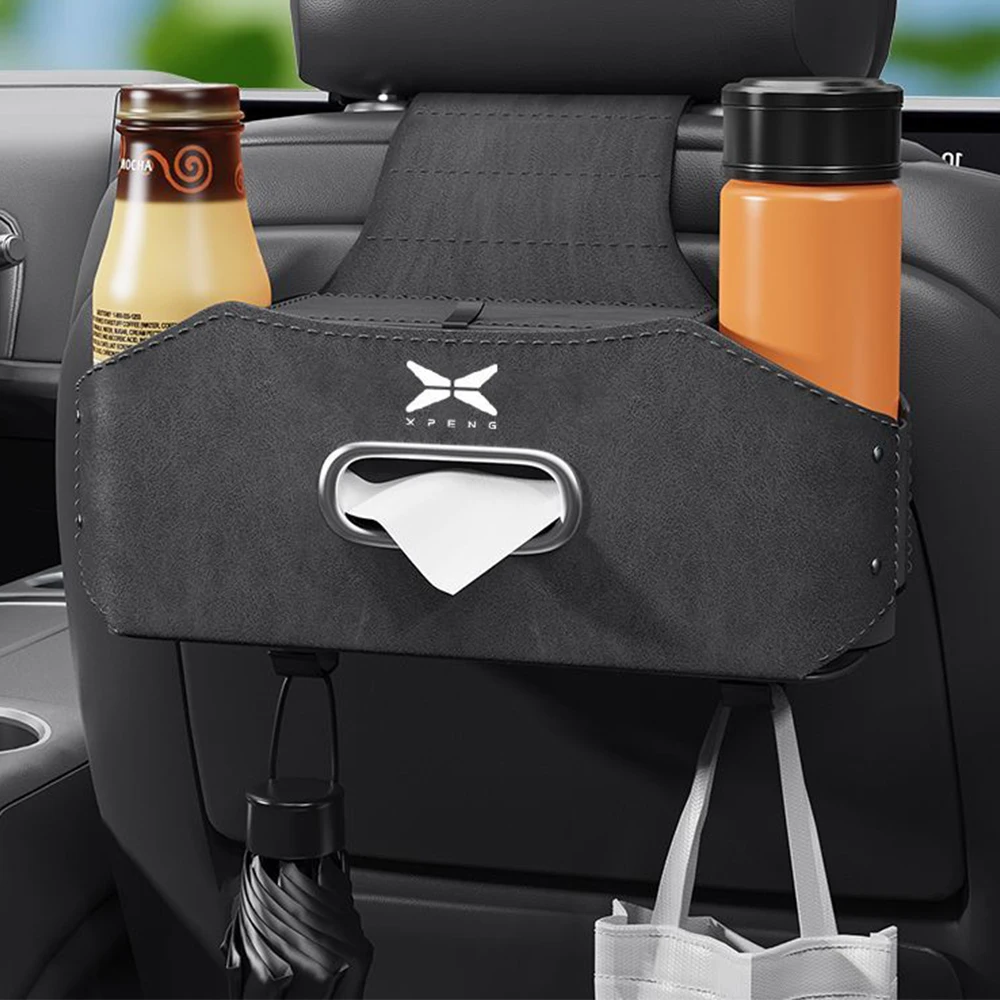 

For Xpeng G9 G6 X9 P7 P5 M03 Car Seat Back Storage Box Multifunctional Storage High quality leather Cup Holder Storage Box