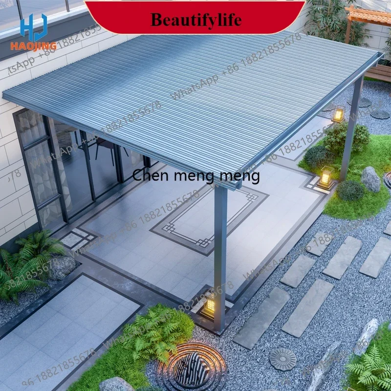 

M138Aluminum alloy canopy courtyard Great Wall board sunshad eterrace aluminum tile Pergola 4x3 Awning roof aluminum panel Gaze