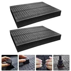 2Pcs Black Black Foam Sheets Express Foam Inserts Delivery Packing Inserts Packing Supply