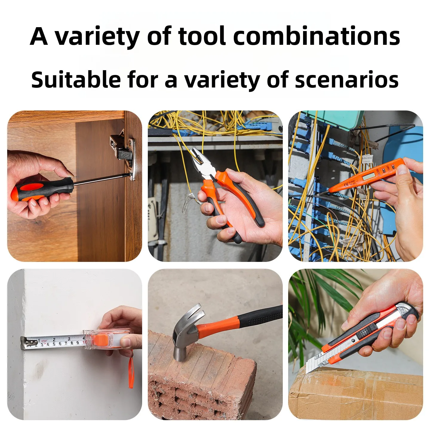

102-Piece Thickened Portable Tool Kit, Multifunctional Home Repair Electrician Tool Set