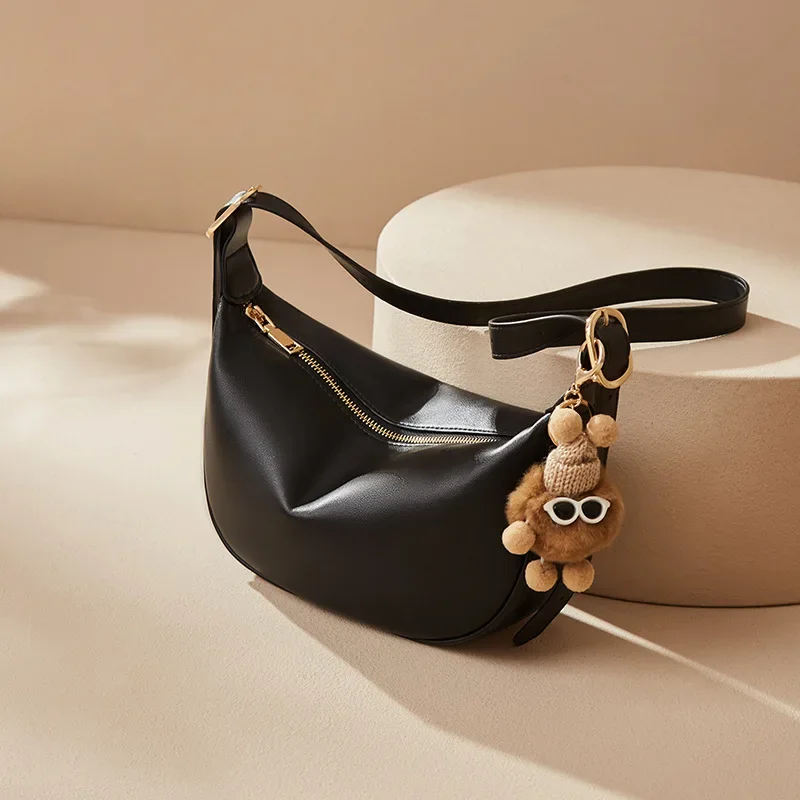 Nalandu 2026 new crossbody bag autumn and winter high-end feeling dumpling bag genuine leather women's bag armpit shoulder