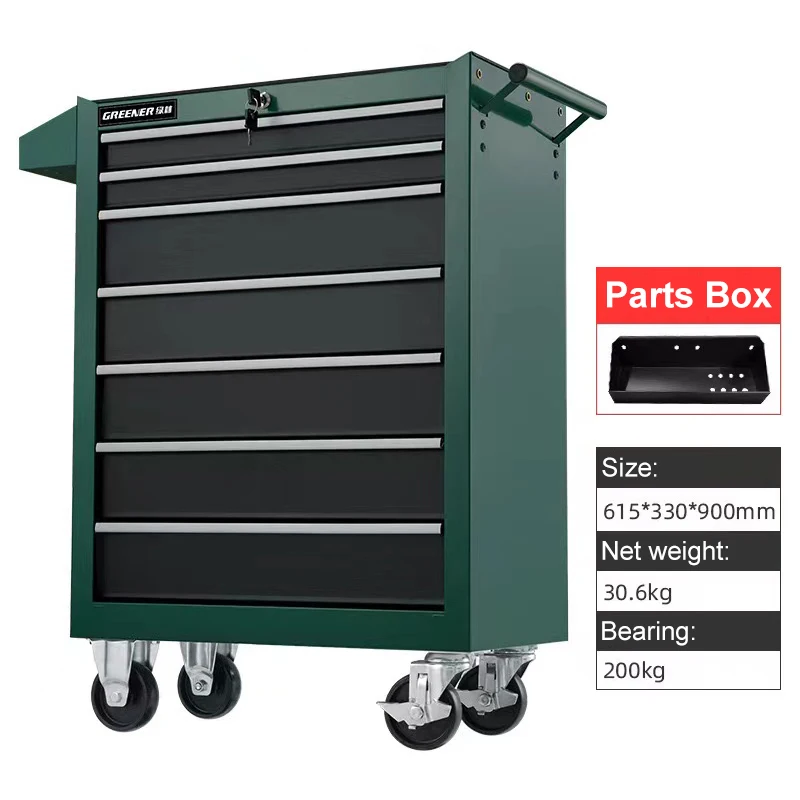 5/7 Drawers Auto Repair Tool Car Mobile Tool Cabinet Trolley Maintenance Workshop Parts Cabinet Iron Heavy Worker