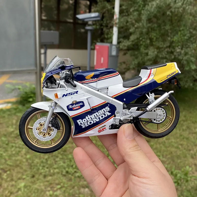 Aoshima 1:12 Honda NSR 250R SP R4 Rothmans MC18 Model Motocykla z Odlewu, Kolekcjonerski Model Samochodu