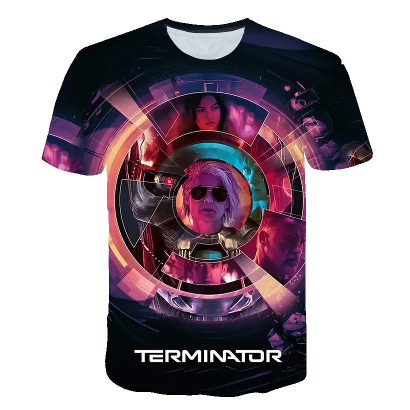 New Terminator 3D Print T-Shirt Streetwear Men Women Fashion Oversized Short Sleeve T Shirt Harajuku Kids Tees Tops Man Clothing