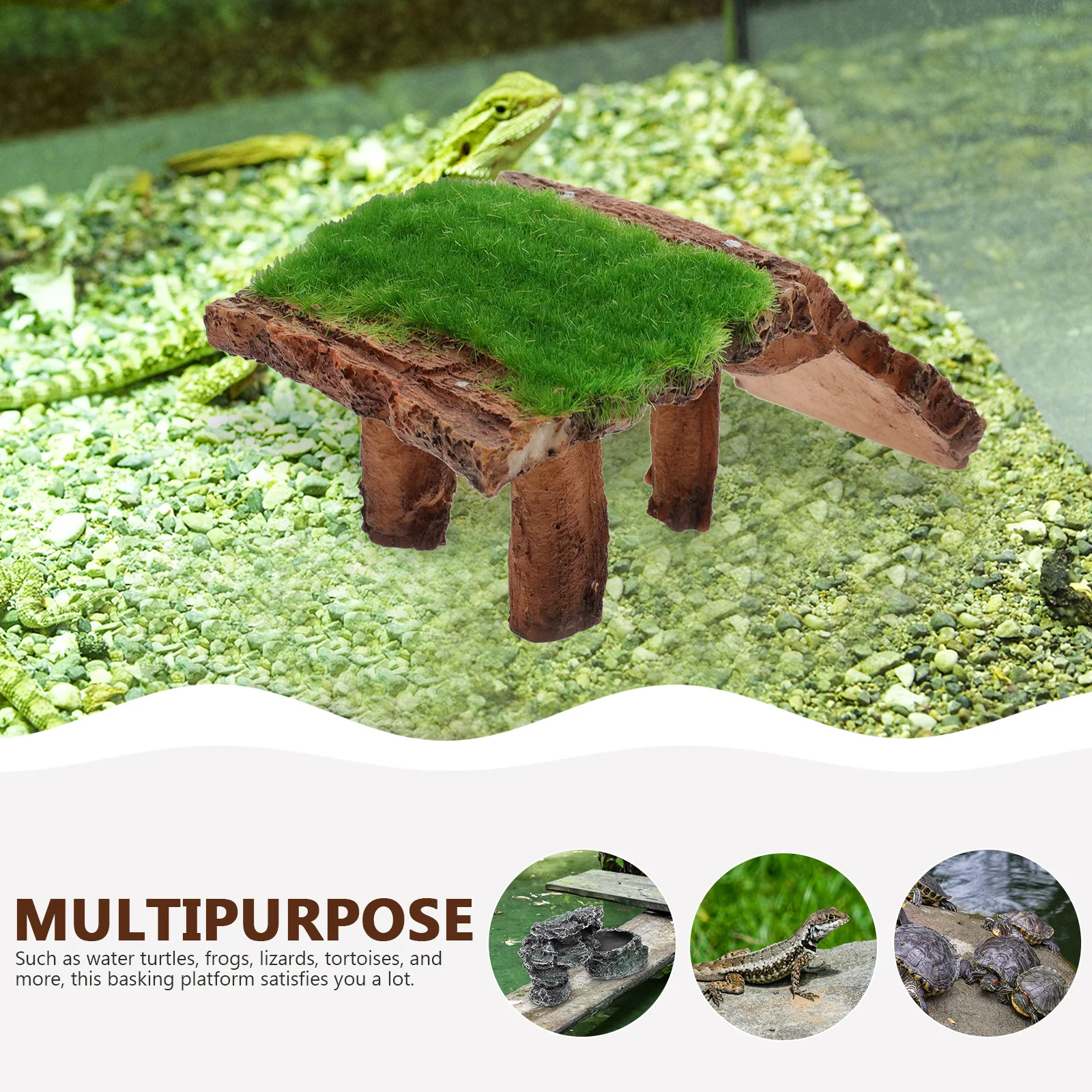 

Turtle Basking Platform Premium Resin Rockery for Aquatic Turtles Reptile Resting Climbing Spot Habitat Decor Accessories