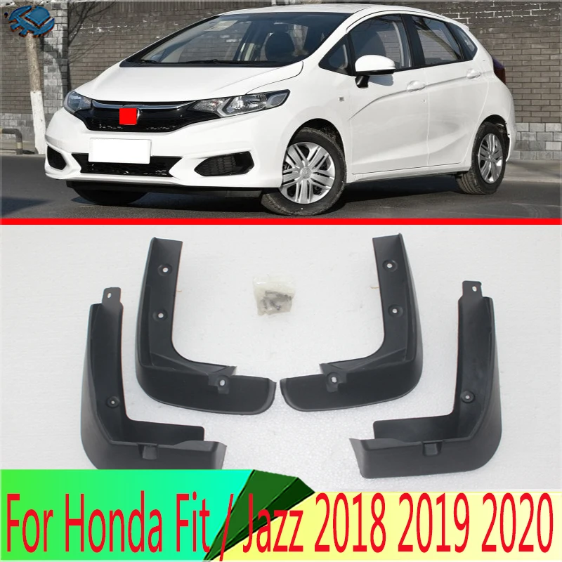 Set Molded Mud Flaps For Honda Fit / Jazz 2018 2019 2020 Mudflaps Splash Guards Front Rear Mud Flap Mudguards Fender