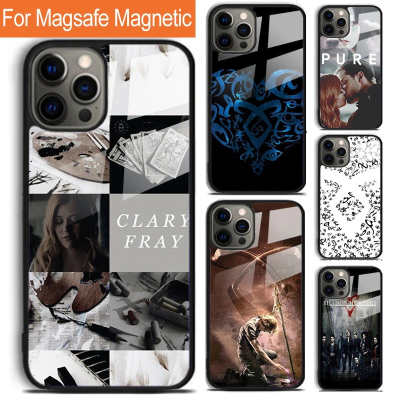 Shadowhunters TV Clary Fray Jace Phone Case For iPhone 16 15 14 13 12 11 Pro Max Plus Magsafe Magnetic Wireless Charging Cover